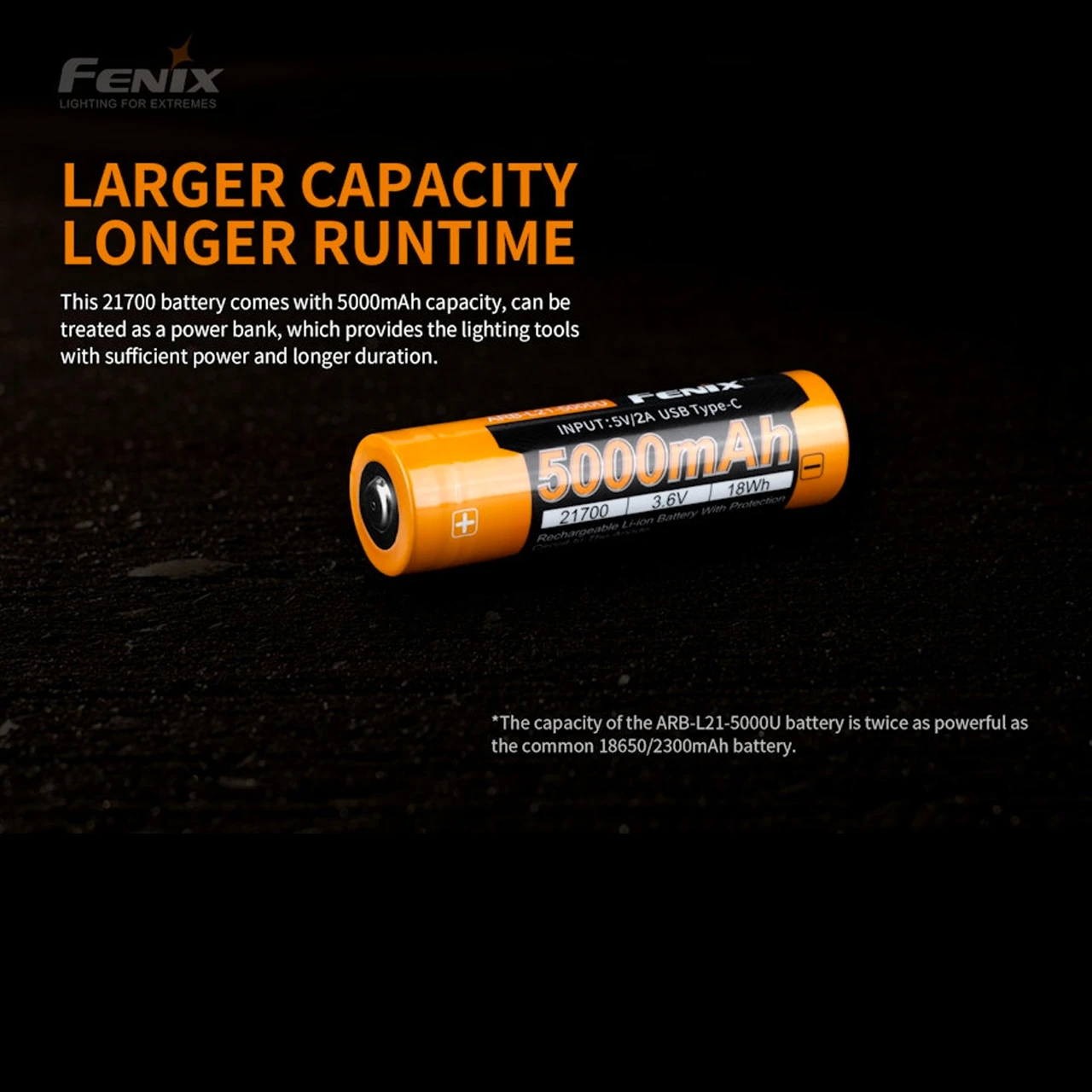 Fenix ARB-L21-5000U - USB 21700 Battery 5 Fenix ARB-L21-5000U - USB 21700 Battery - Image 5
