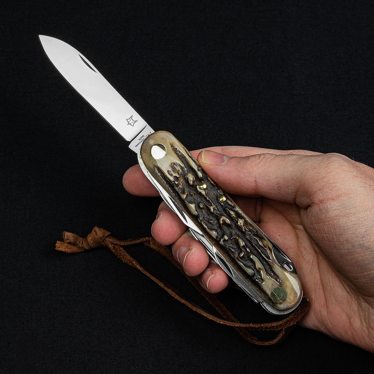 Fox Multipurpose Pocket Knife Stag 8 2 Fox Multipurpose Pocket Knife Stag 8 - Image 2