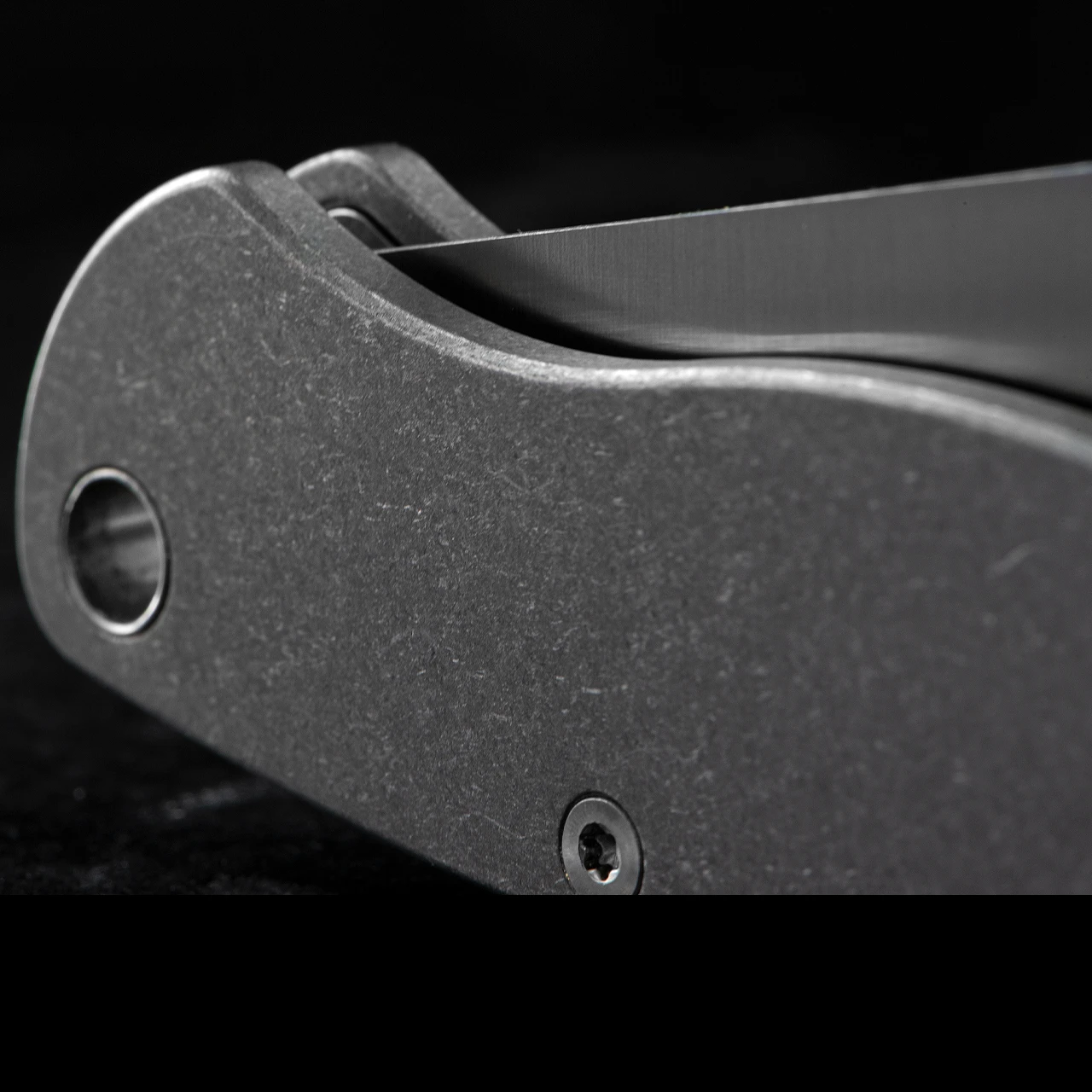 Titech Spyderco PM2 Stone Washed Titanium Scales 5 Titech Spyderco PM2 Stone Washed Titanium Scales - Image 5