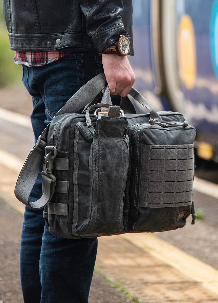 Magforce Recruit Briefcase Waxed Canvas 17 Magforce Recruit Briefcase Waxed Canvas - Image 17