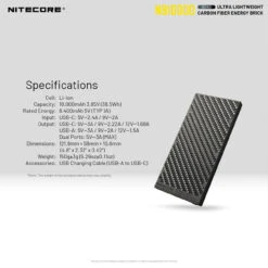 Nitecore NB10000 Power Bank -Outdoor Equipment Store NITCORE NB10000.10 56966.1665476220