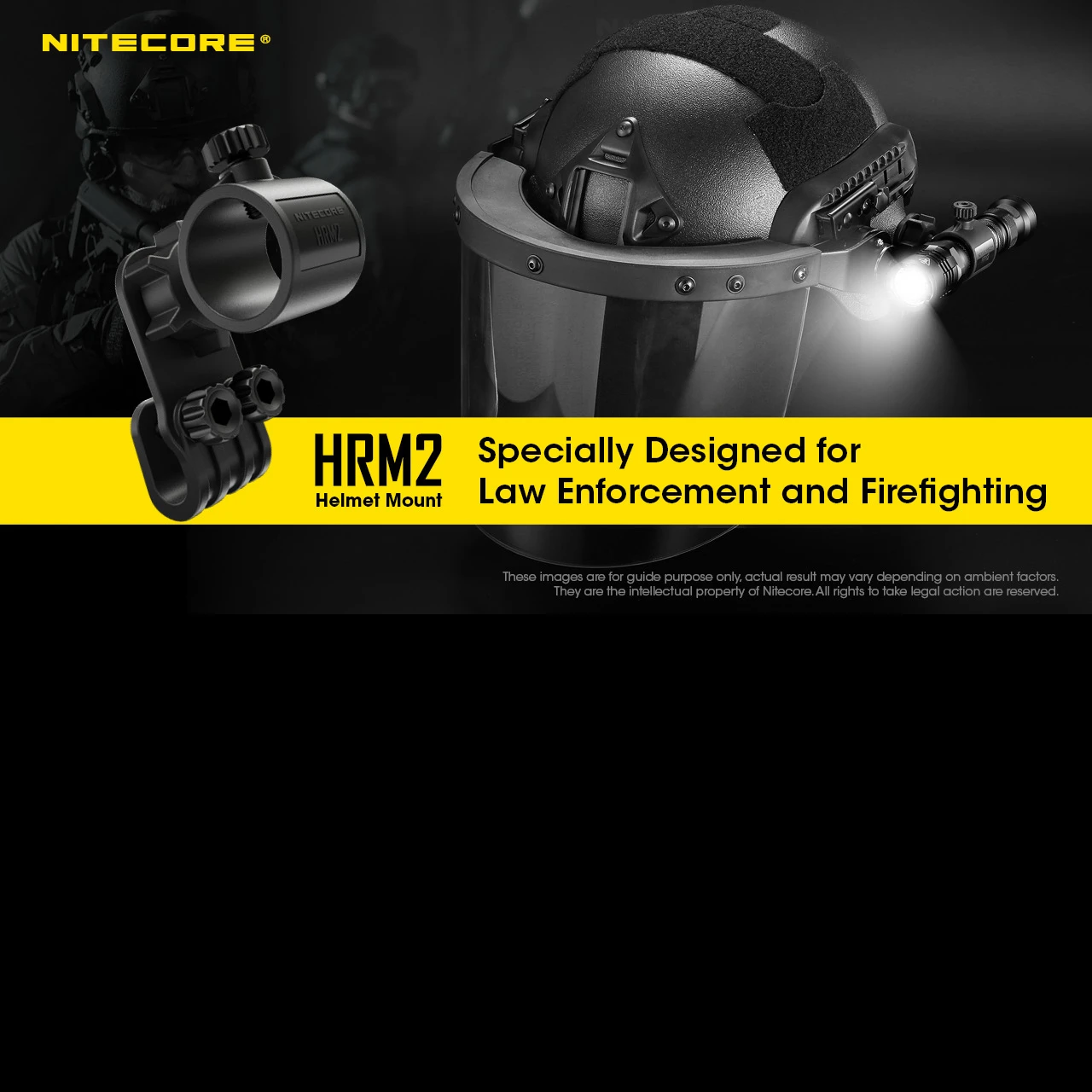 Nitecore HRM2 Helmet Mount 1 Nitecore HRM2 Helmet Mount