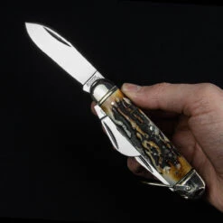 Rough Rider Kamp King Cinnamon Folding Knife -Outdoor Equipment Store RR2424 73396.1685442924