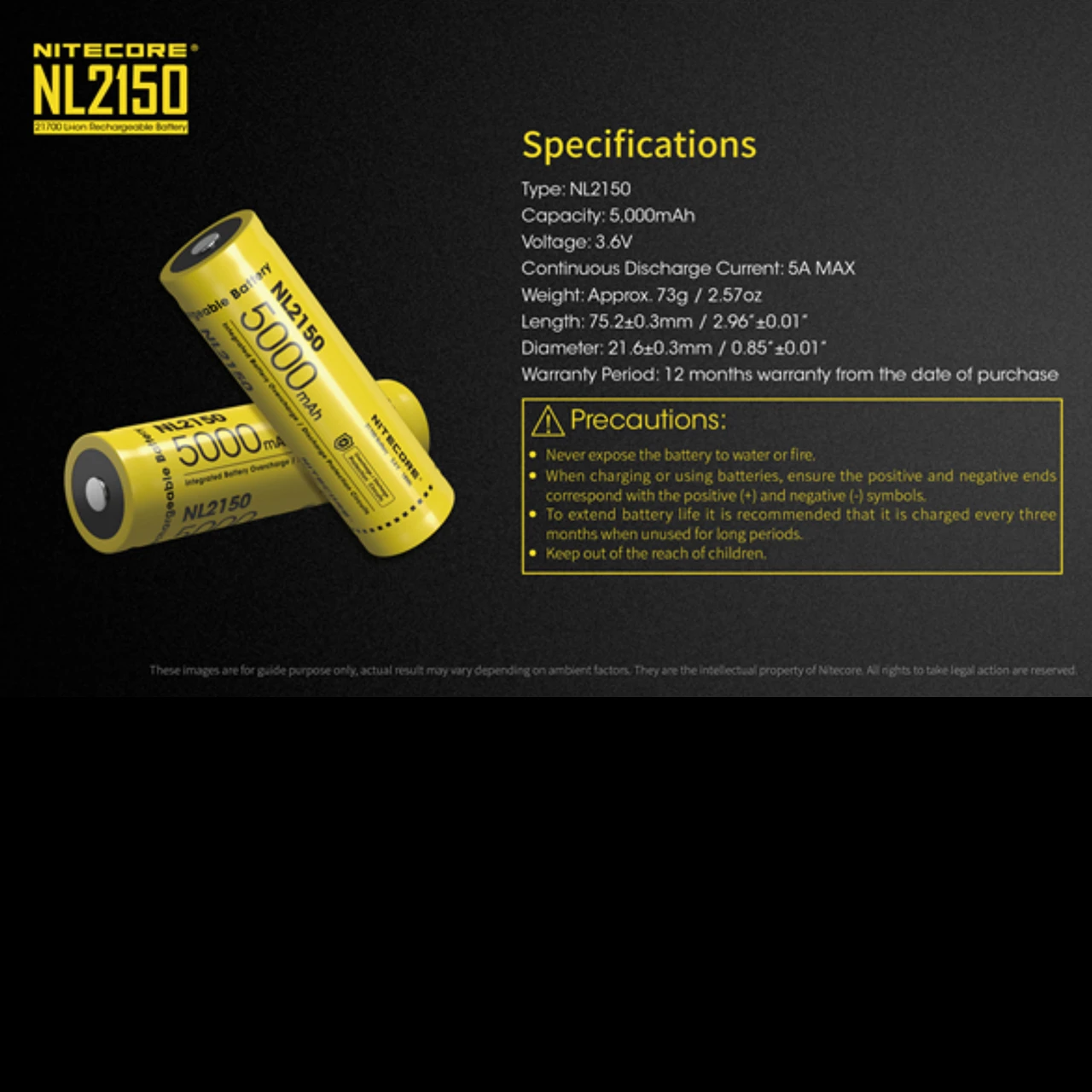 Nitecore NL2150 Rechargeable Battery 1 Nitecore NL2150 Rechargeable Battery