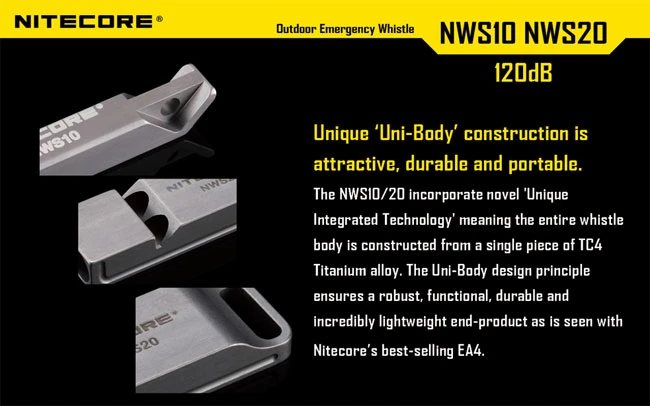 Nitecore Single Chamber Whistle 2 Nitecore Single Chamber Whistle - Image 2